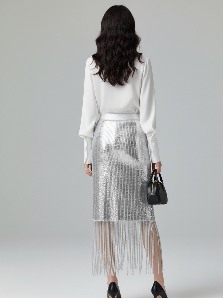 GALA GLAMOUR Fransen-Midirock ECO FASHION BYMANYC ® New York