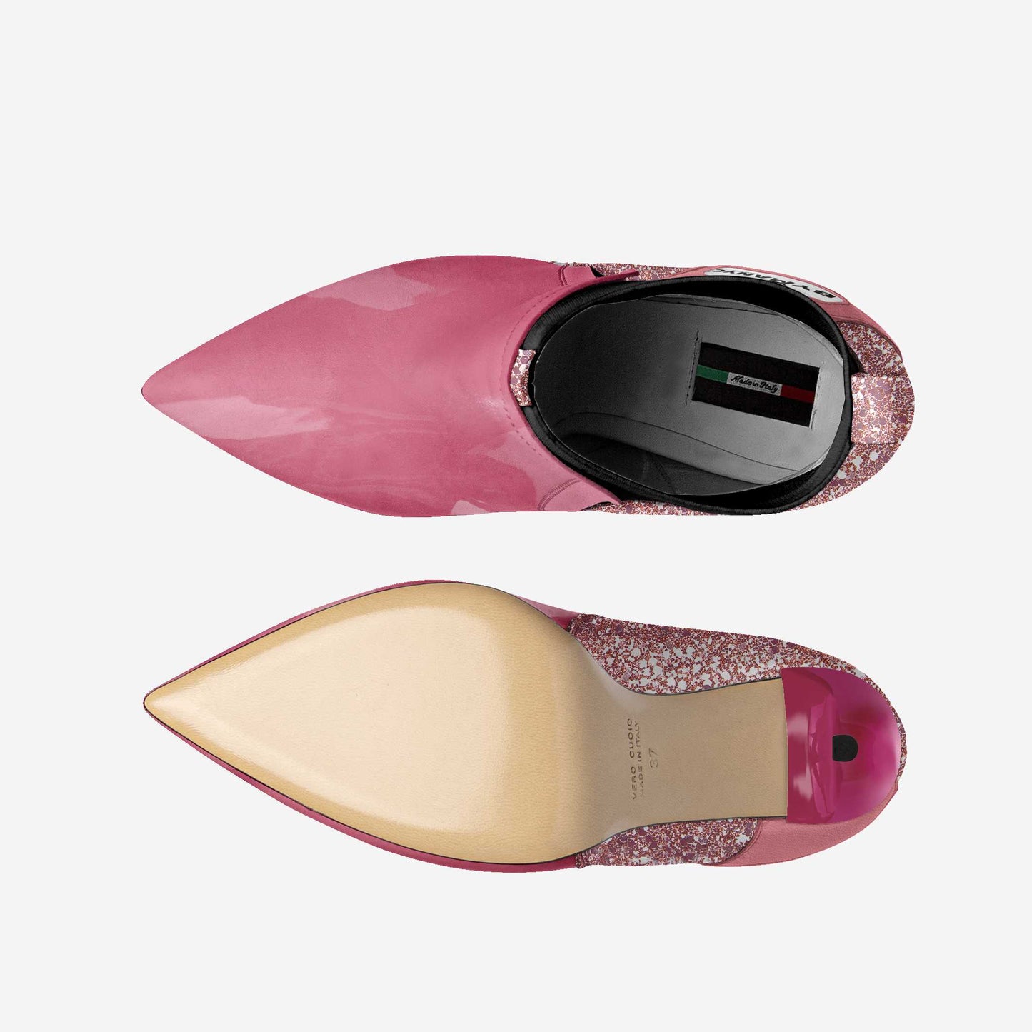 Veganer Damenschuh mit Absatz BYMANYC ® New York Soho Pink Blaze