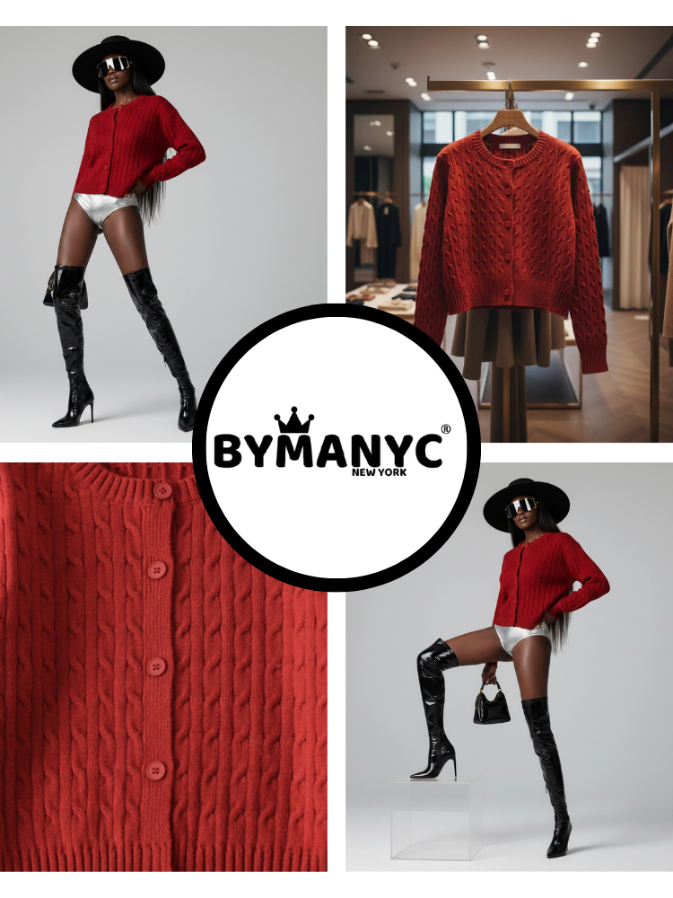Damen Strickjacke GREENWICH NYFW Neue Kollektion BYMANYC ® New York