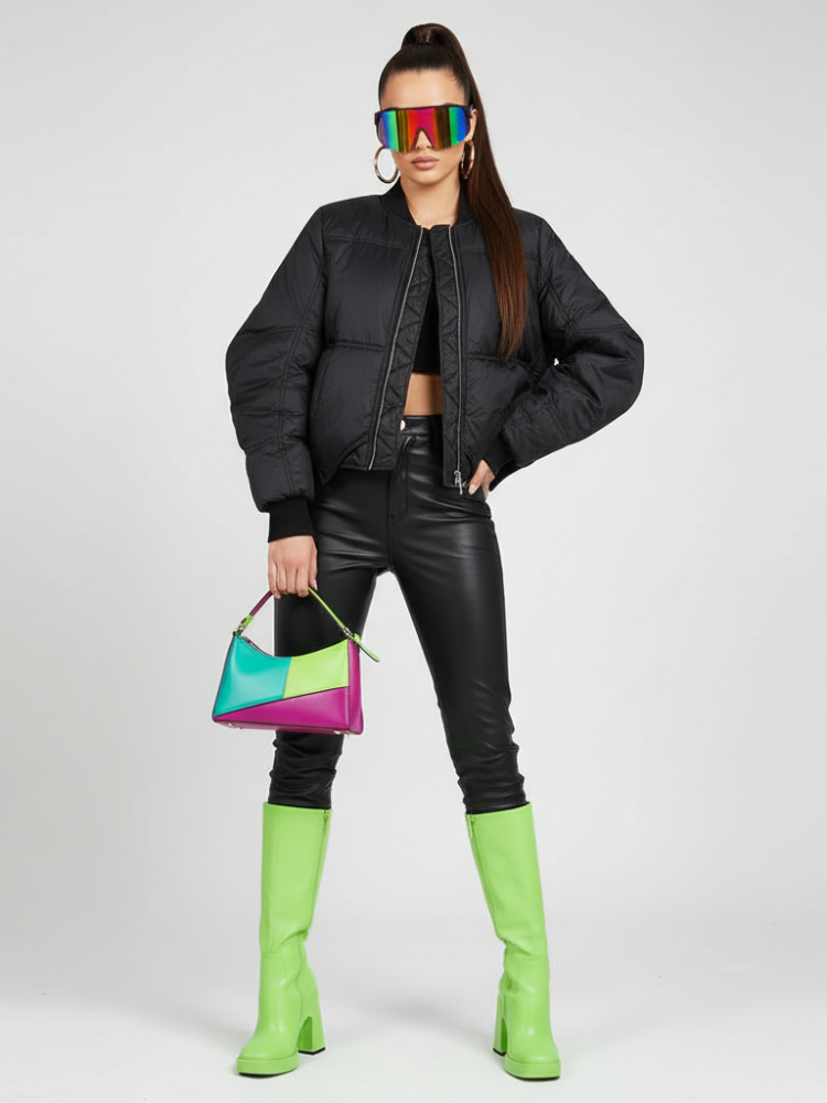 BUSHWICK Checkerboard Sequin Cropped Jacket Women's BYMANYC ® New York