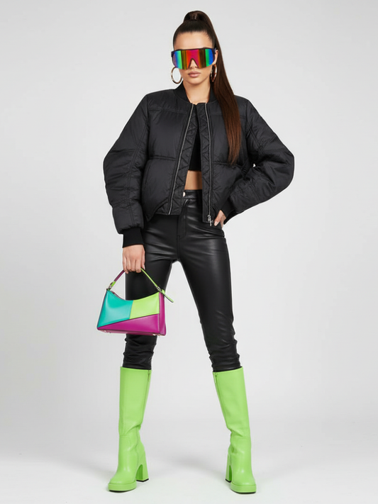 BUSHWICK Checkerboard Sequin Cropped Jacket Women's BYMANYC ® New York