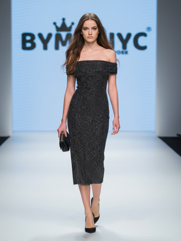 Black Midi Evening Dress GREENWICH: Prêt-à-Porter Line BYMANYC ® New York