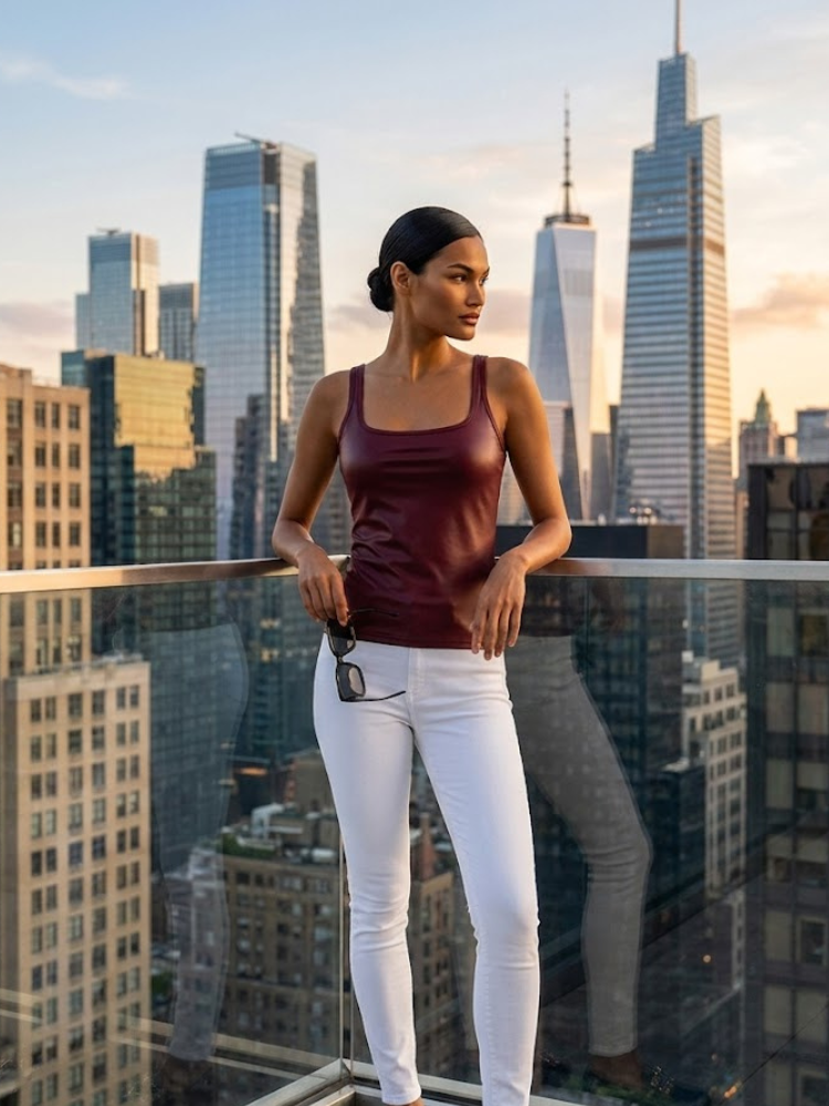 Burgundy HELLS KITCHEN Wachsoberteil Prêt-à-Porter BYMANYC ® New York