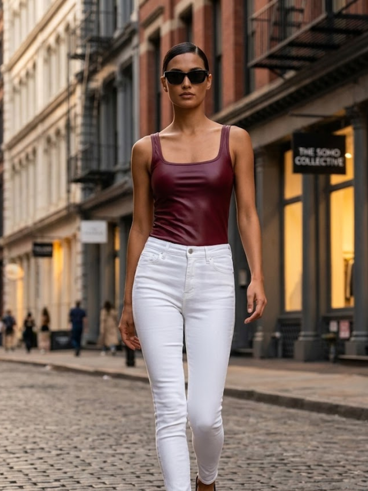 Burgundy HELLS KITCHEN Wachsoberteil Prêt-à-Porter BYMANYC ® New York