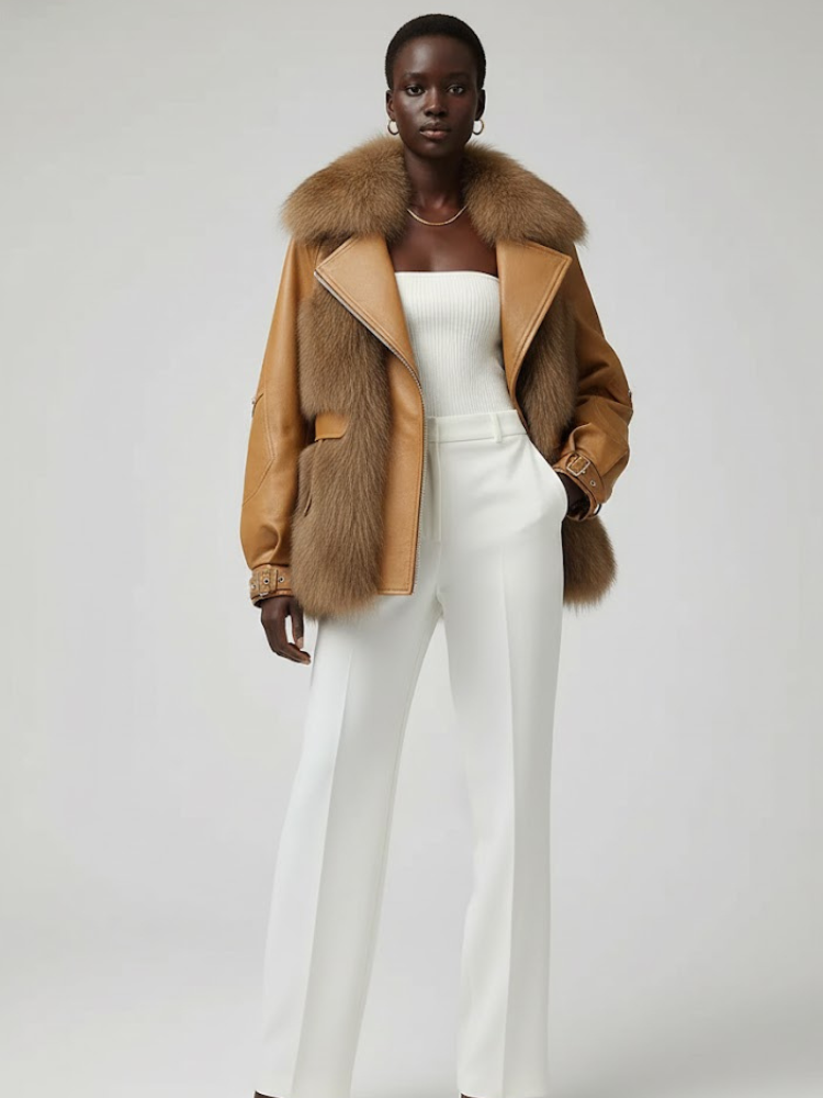 Camel Vegane Leder Pilotenjacke SOHO: Neue Kollektion COUTURE in NOLITA - BYMANYC ® New York