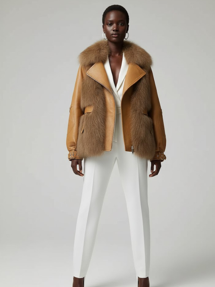 Camel Vegane Leder Pilotenjacke SOHO: Neue Kollektion COUTURE in NOLITA - BYMANYC ® New York