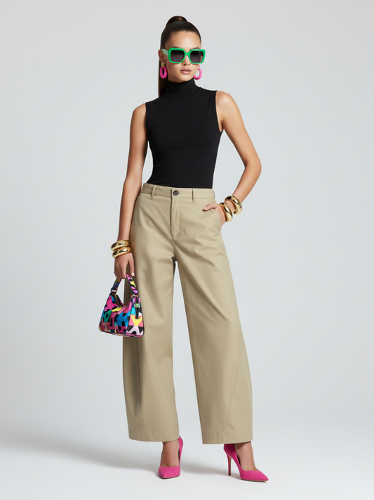 Curved Wide-Leg Pants Women's Nolita - BYMANYC ® New York