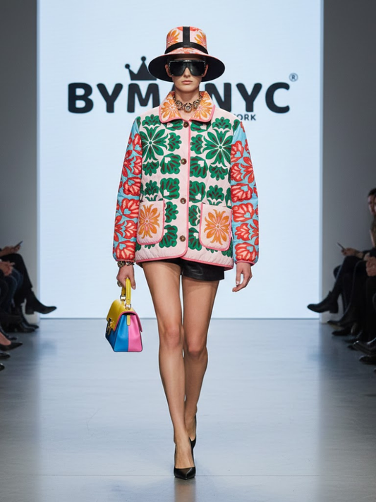 Gesteppte Öko-Jacke mit Blumenmuster • LIBERTY Neue Kollektion BYMANYC ® New York