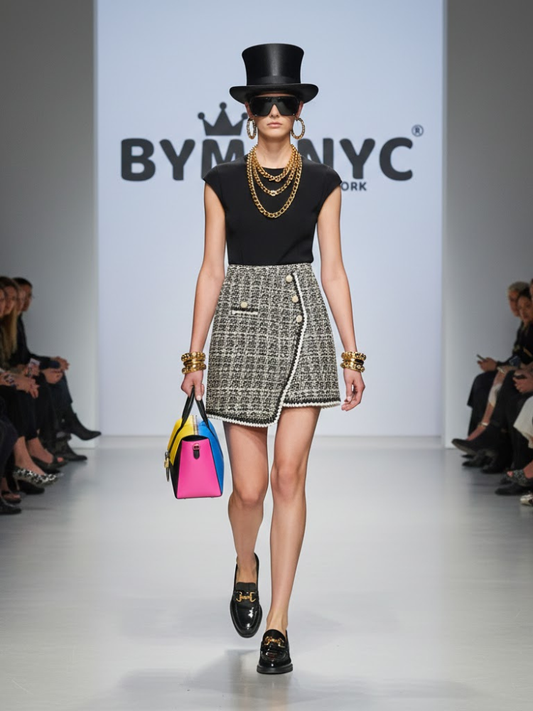 Pearl-Trimmed Tweed Mini • LUXE PEARL New Collection BYMANYC ® New York