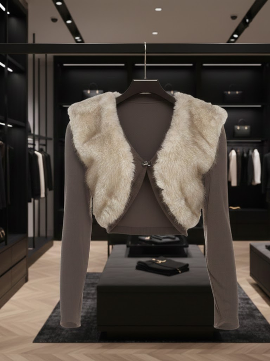 Faux-Fur & Knit Bolero • COZY SHURG New Collection BYMANYC ® New York