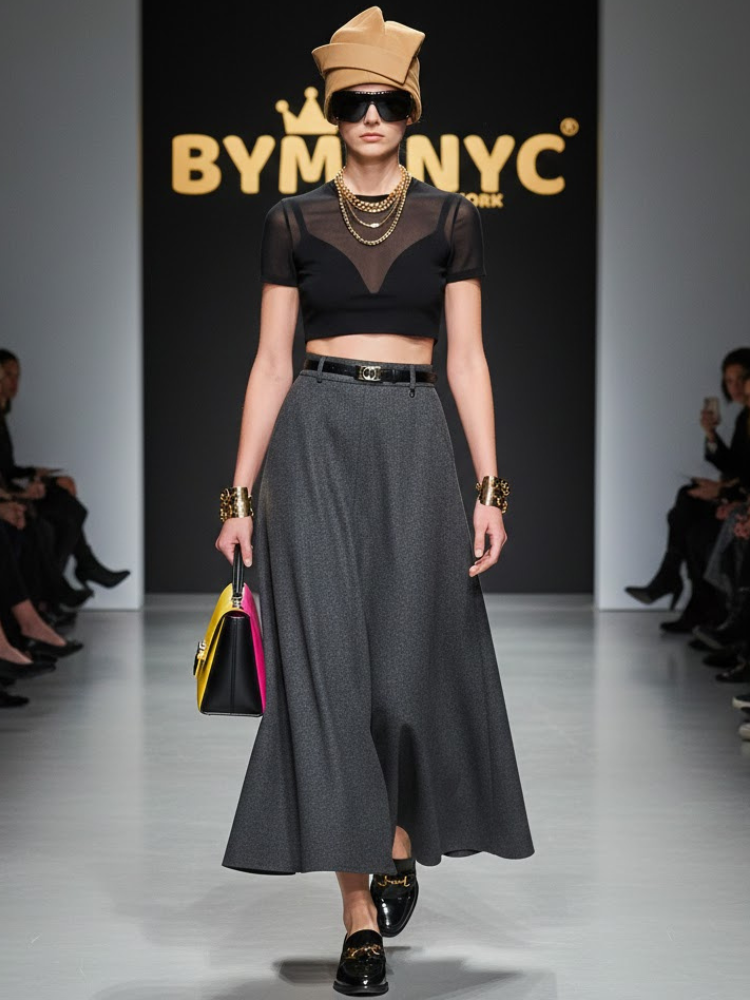 Maßgeschneiderte ausgestellte Maxihose • MADISON Neue Kollektion BYMANYC ® New York