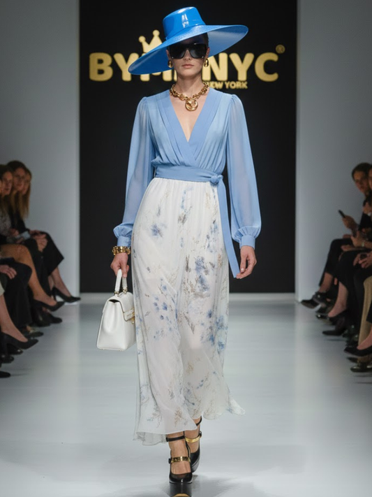 Floral Azure Maxi • GARDEN BREEZE New Collection BYMANYC ® New York