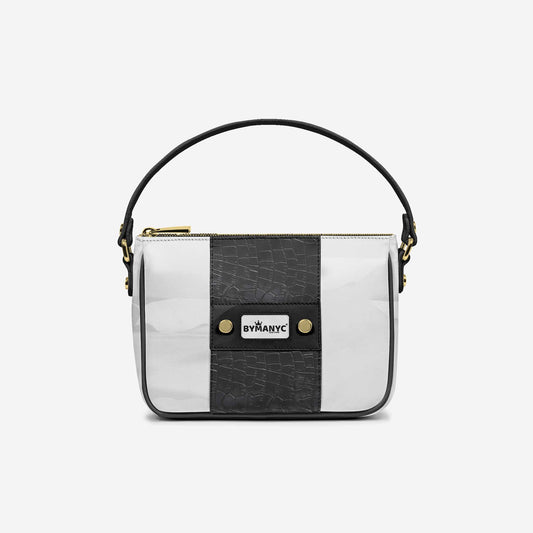 Handbag BYMANYC ® New York – Couture Vegan Vertical Band in Midnight Gold