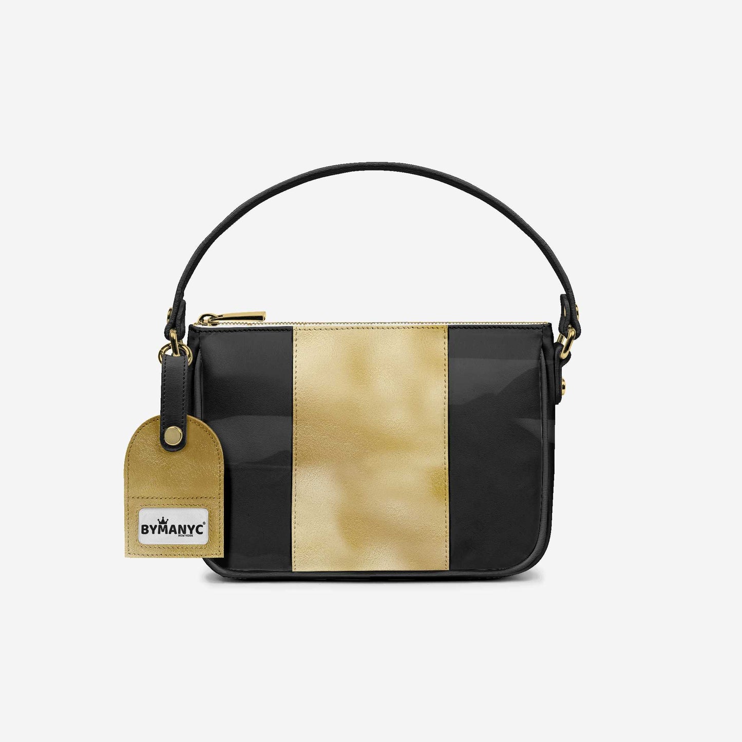 Handbag BYMANYC ® New York – Luxe Pendant Vertical Band in Platinum & Noir