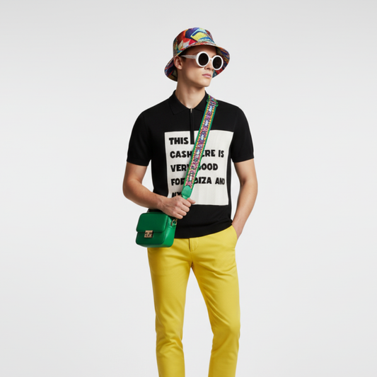 IBIZA NIGHTS: Effortless Luxury for NYC and the Mediterranean Cashmere Men's Polo