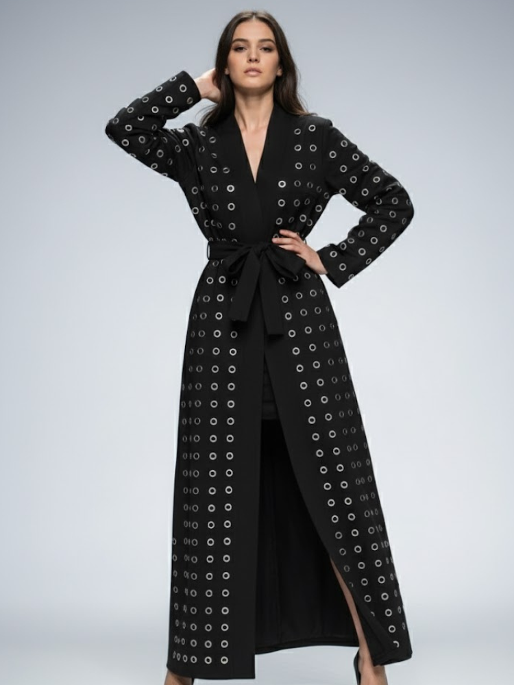 Langes schwarzes Mantelkleid CHELSEA: Prêt-à-Porter-Linie BYMANYC ® New York