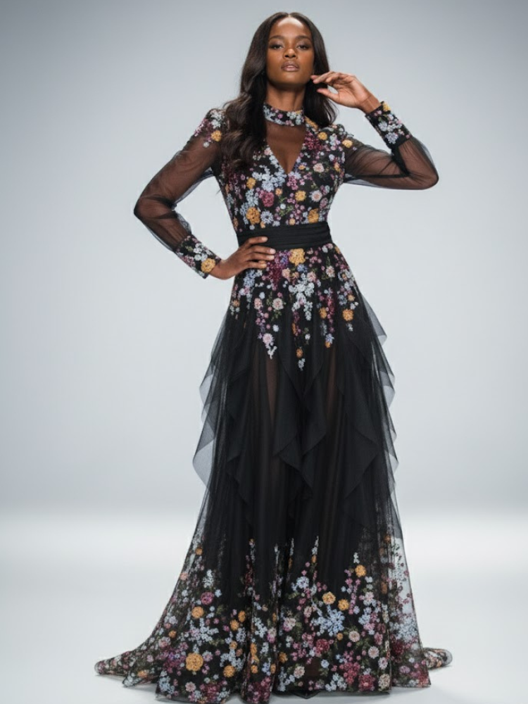 Long Black Evening Dress SOHO: Prêt-à-Porter Line BYMANYC ® New York