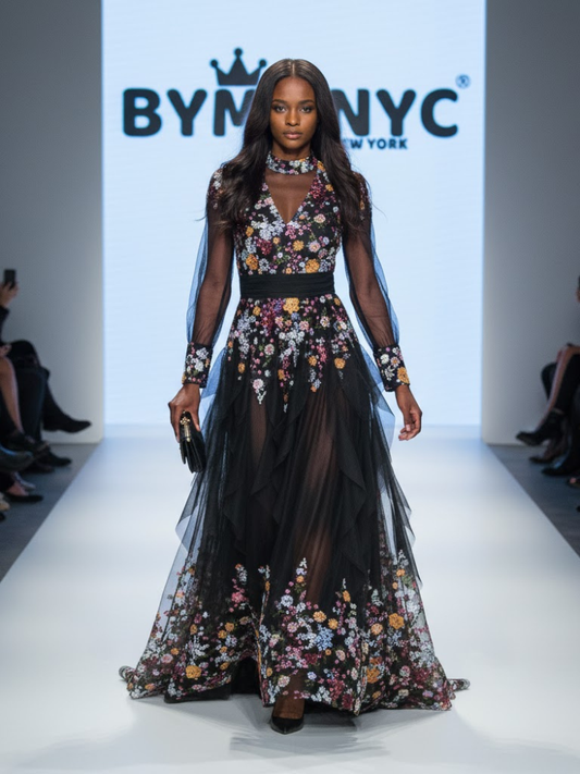 Long Black Evening Dress SOHO: Prêt-à-Porter Line BYMANYC ® New York