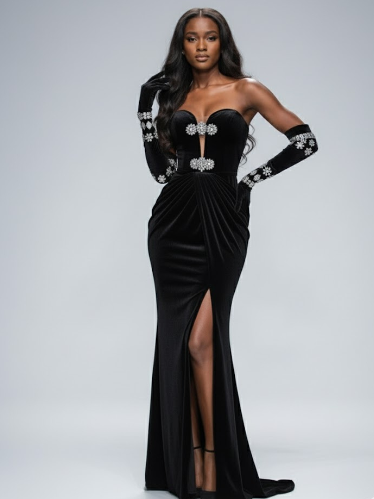 Long Black Evening Dress THE PLAZA: Prêt-à-Porter Line BYMANYC ® New York