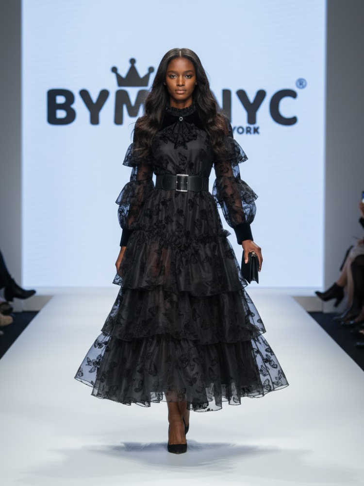 Langes schwarzes Partykleid LITTLE ITALY: Prêt-à-Porter Linie BYMANYC ® New York