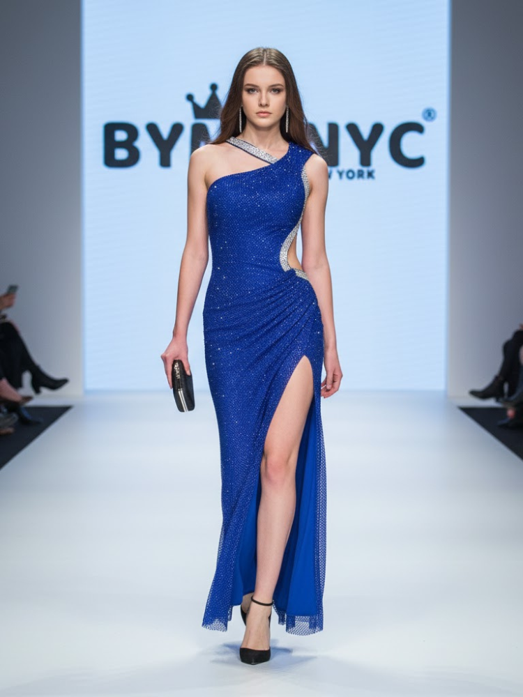 Langes, kobaltblaues Abendkleid FINANCIAL DISTRICT: Prêt-à-porter-Linie BYMANYC ® New York