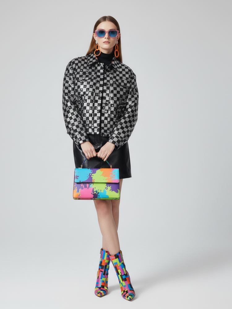 MEATPACKING Sequin Tuxedo Blazer Jacket Women's BYMANYC ® New York