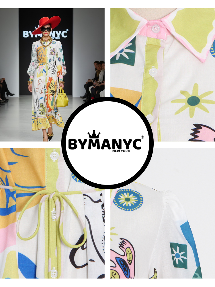 Maxikleid Neue Kollektion BYMANYC ® New York • Surrealistischer Künstlerdruck