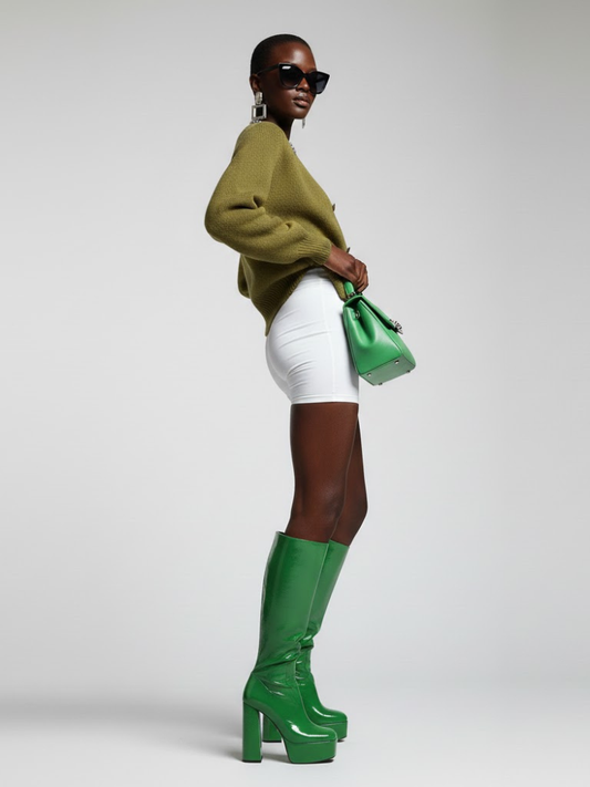 Olive Cropped Knit Cardigan LUDLOW: New Colección COUTURE in NOLITA - BYMANYC ® New York