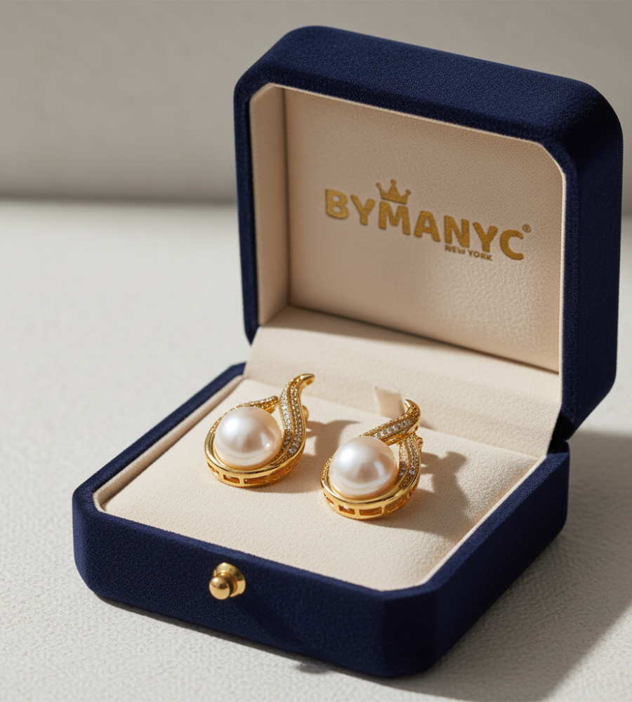 Pearl Drop Earrings Lyrical Drop SOHO | BYMANYC ® New York