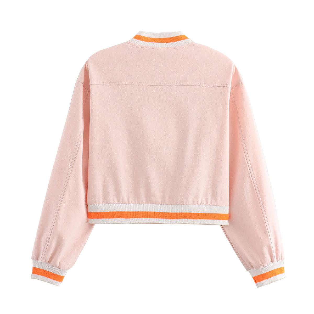 Pink Short Baseball-Style Jacket For Women, Williamsburg, BYMANYC New York.