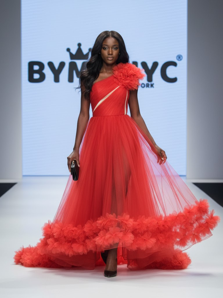 Red Long Gala Dress BYMANYC
