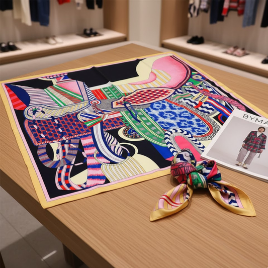 Scarf ABSTRACT EQUINE Metropolitan Collection BYMANYC ® New York