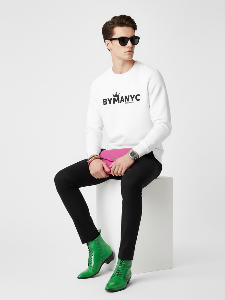 Men's Organic Sweatshirt LOVE MANHATTAN – BYMANYC ® New York | Eco Urban Style
