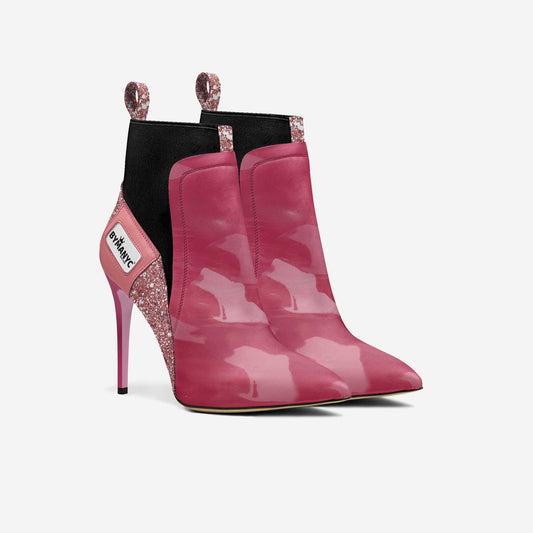 Veganer Damenschuh mit Absatz BYMANYC ® New York Soho Pink Blaze