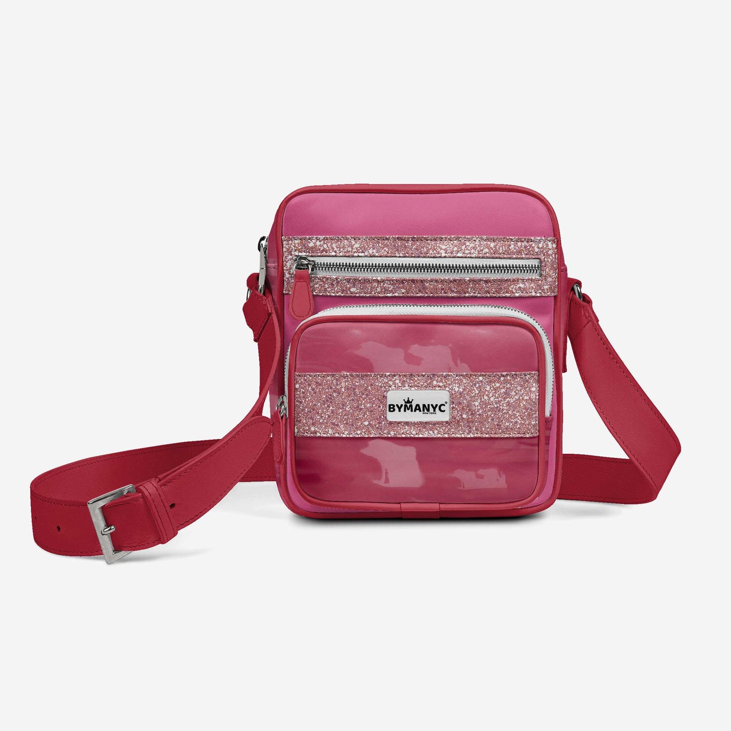 Vegan Pink Cross-Body Designer Shoulderbag | BYMANYC ® New York Luxury