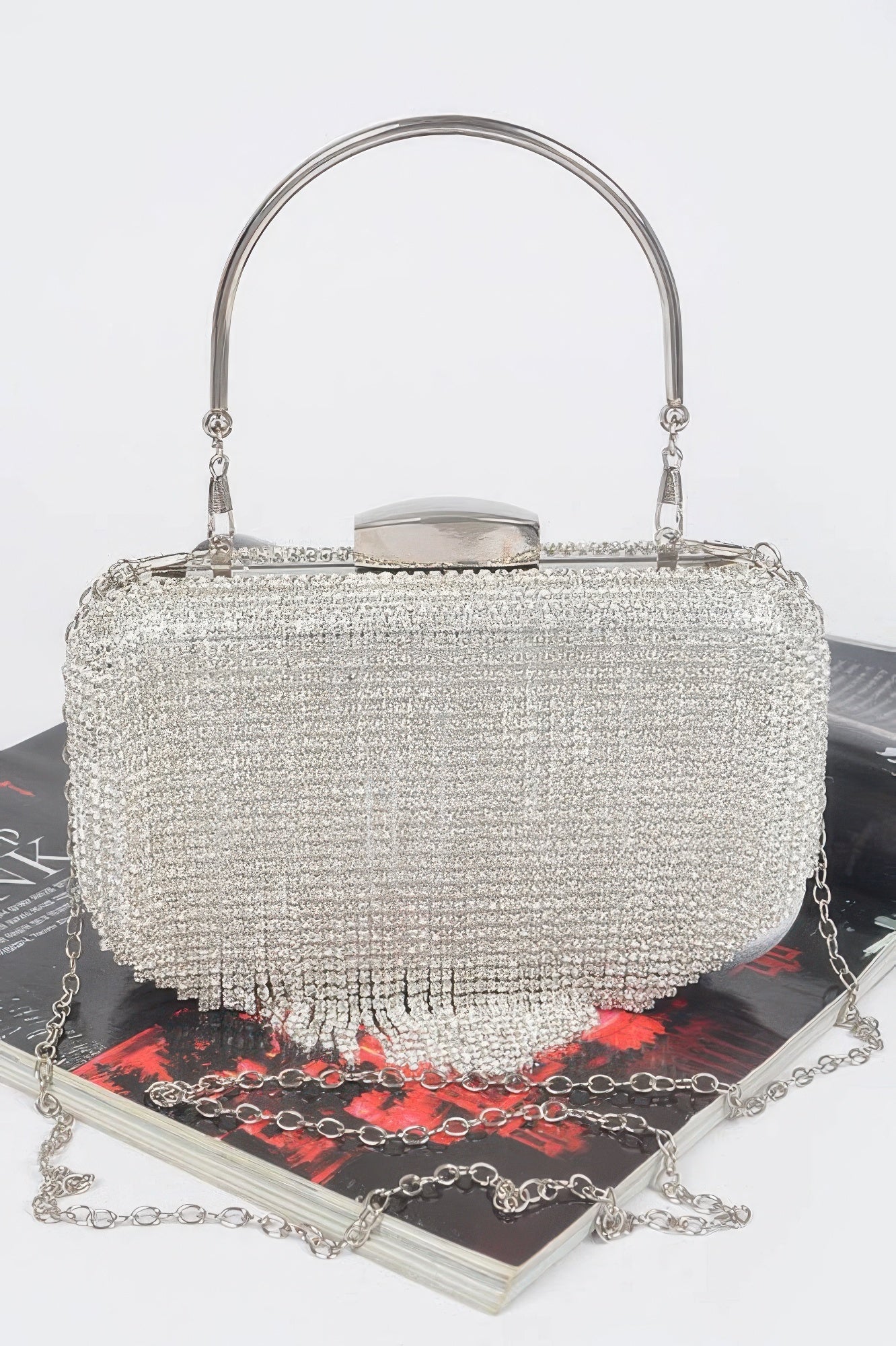 Damenhandtasche Strass Fransen Clutch - BROADWAY - BYMANYC ® New York