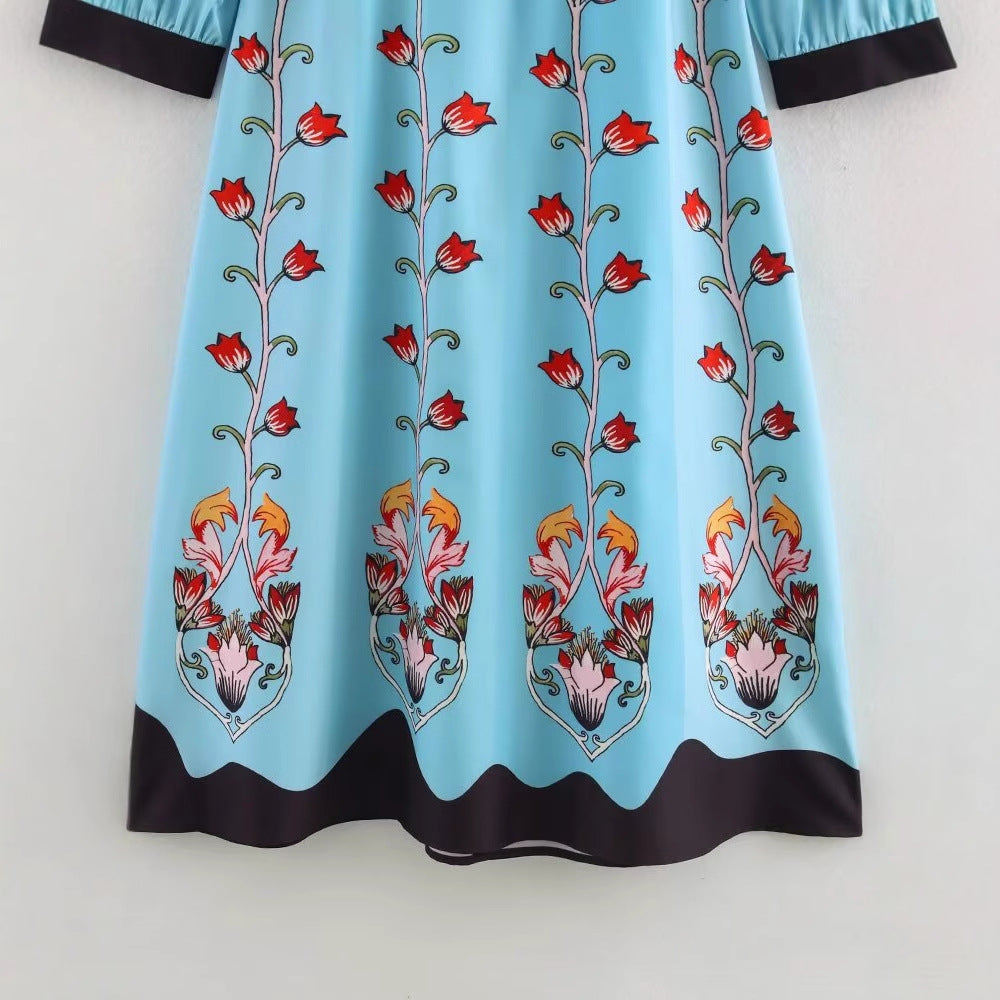 Tailliertes Blumenkleid, The Met | Damen - BYMANYC ® New York