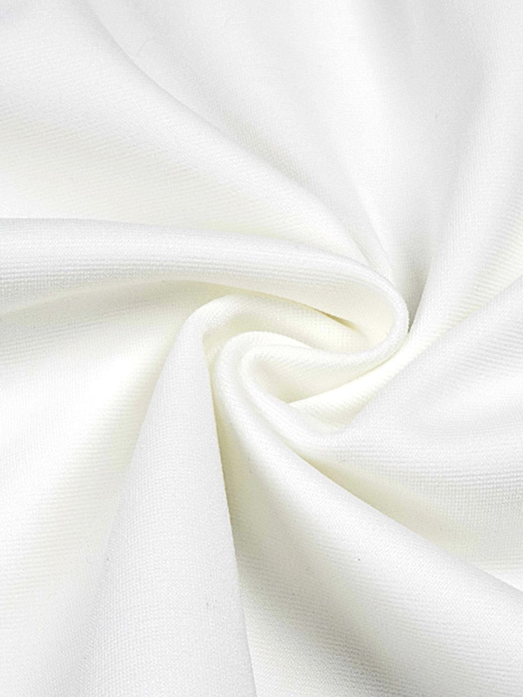 White Sequin Off-Shoulder Evening Gown For Women, Slim Fit, Midtown, BYMANYC New York.