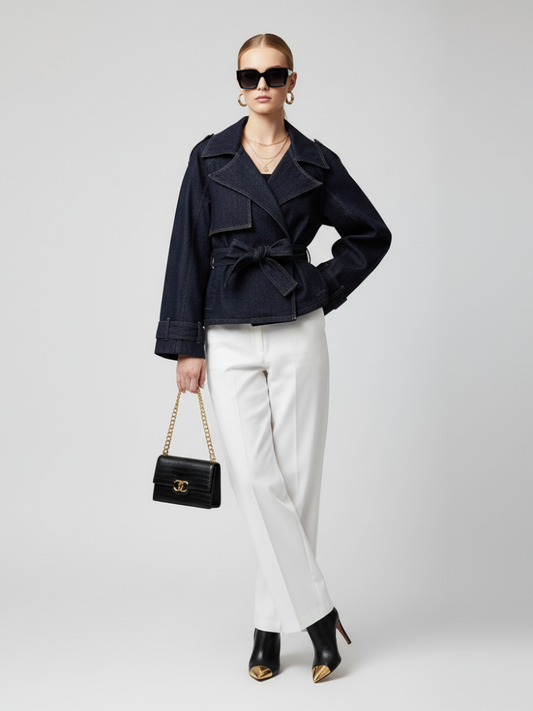 Women's Cropped Denim Jacket SOHO ECO FASHION BYMANYC ® New York