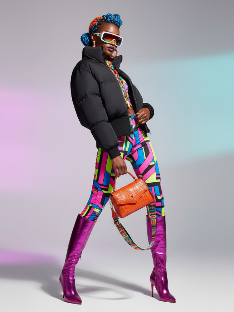 Damen Cropped Pufferjacke HARLEM ECO FASHION BYMANYC ® New York