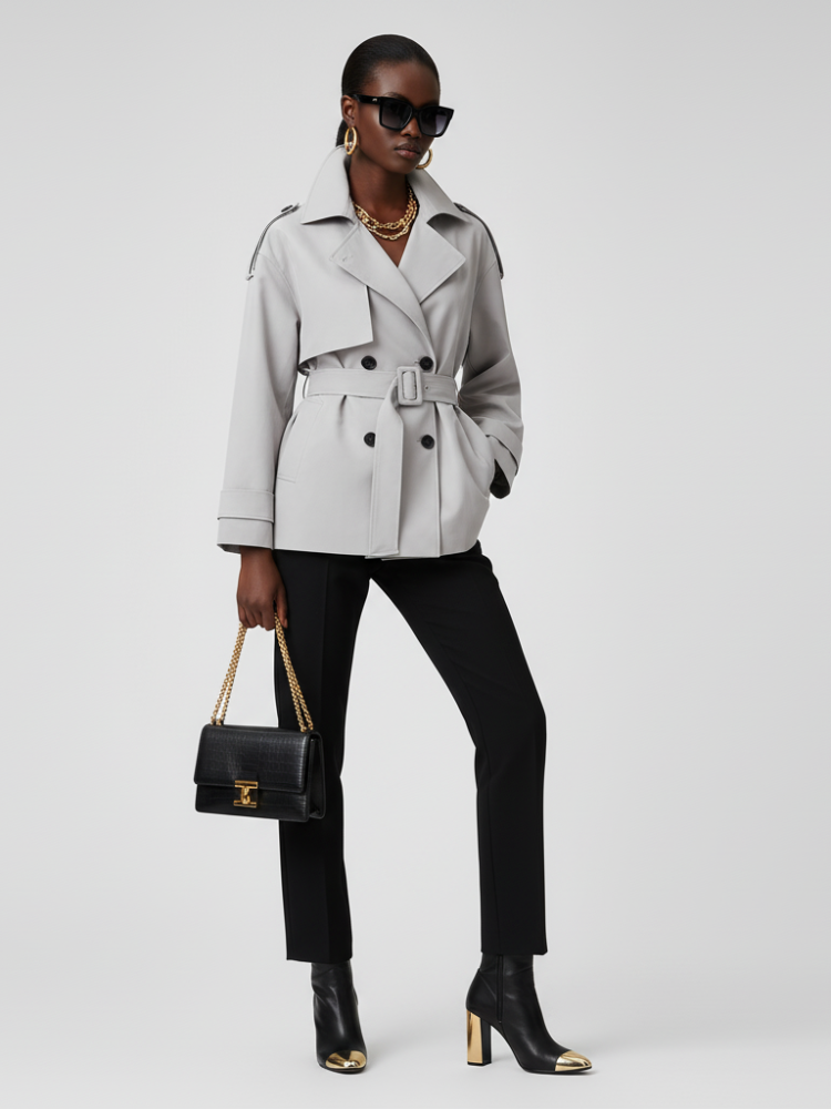 Damen Kurze Trenchjacke DUMBO ECO FASHION BYMANYC ® New York