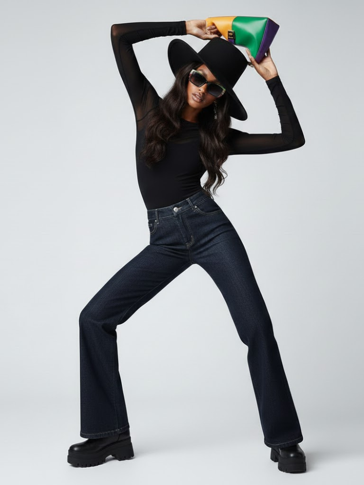 Damen Jeanshose HUDSON YARDS NYFW Neue Kollektion BYMANYC ® New York