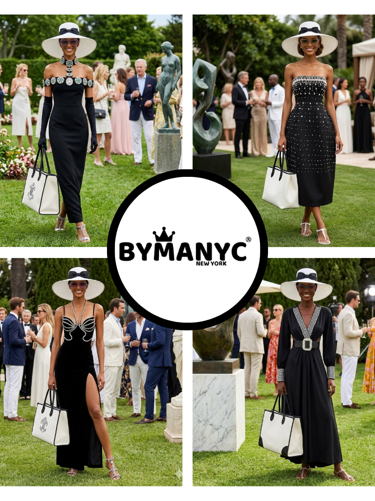 Women's Dress Elegant Black UPPER EAST SIDE THE HAMPTONS BYMANYC ® New York