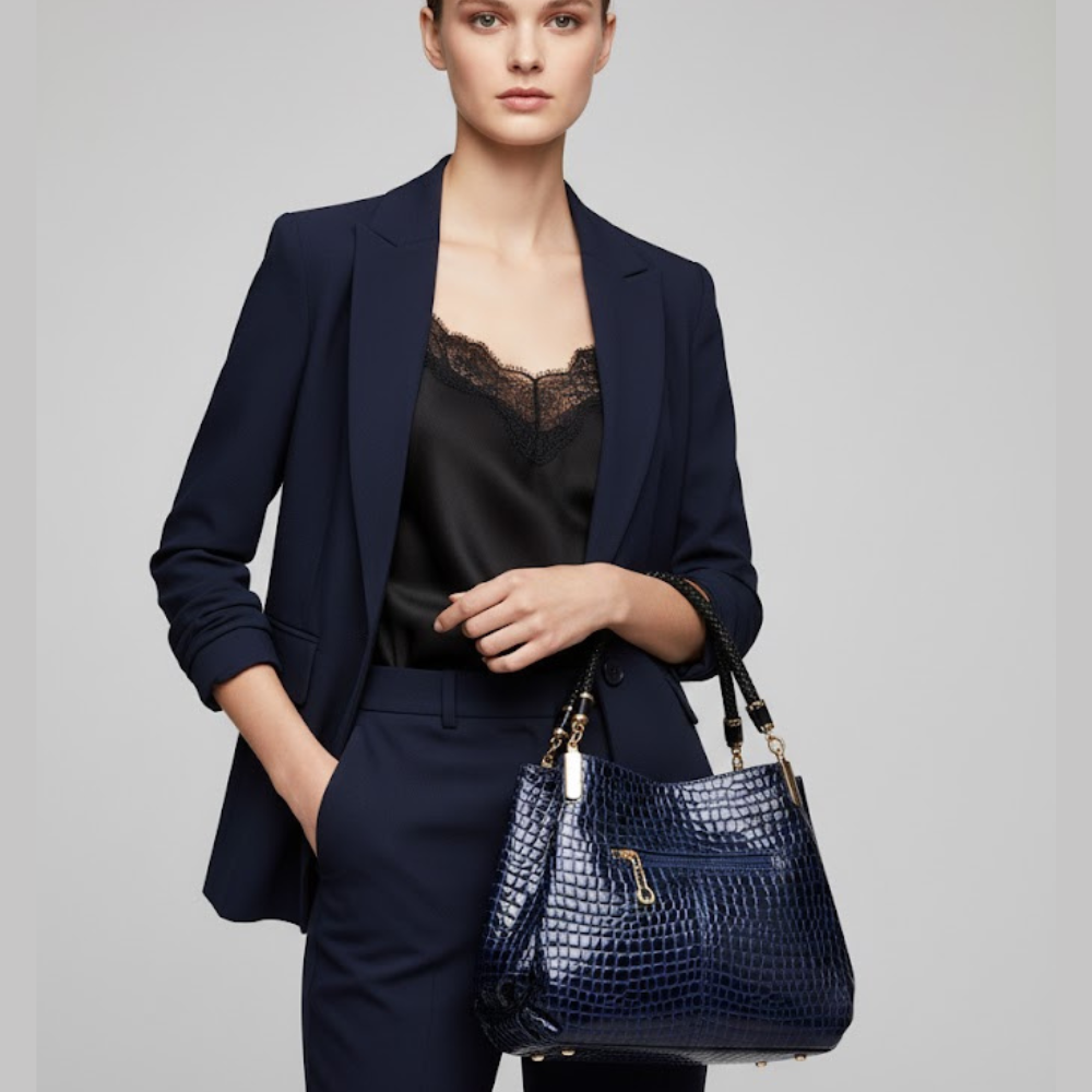 Damenhandtaschen: Central Park Stitch Satchel | Manhattan Chic Collection BYMANYC ® New York