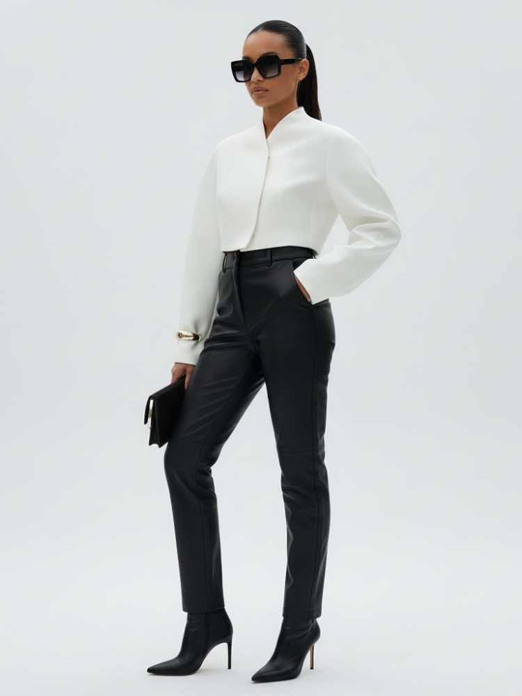 Women's Structured Cropped Jacket MIDTOWN ECO FASHION BYMANYC ® New York