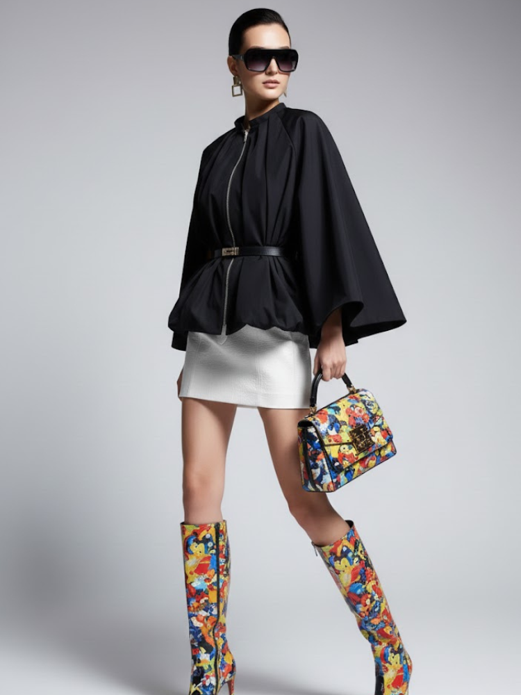 Women's Cape Bubble Jacket DUMBO New Collection Couture in Manhattan BYMANYC ® New York