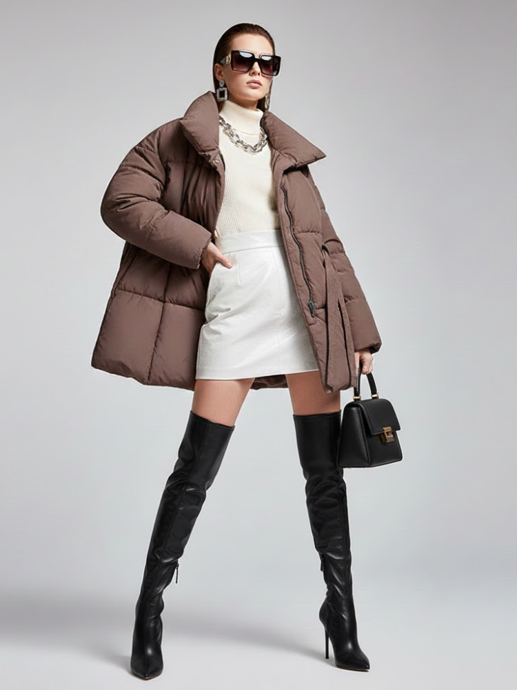 Women's Oversized Puffer Jacket FINANCIAL DISTRICT New Collection Couture in Manhattan BYMANYC ® New York