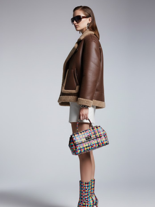 Women's Shearling Aviator Jacket Nolita New Collection Couture in Manhattan BYMANYC ® New York