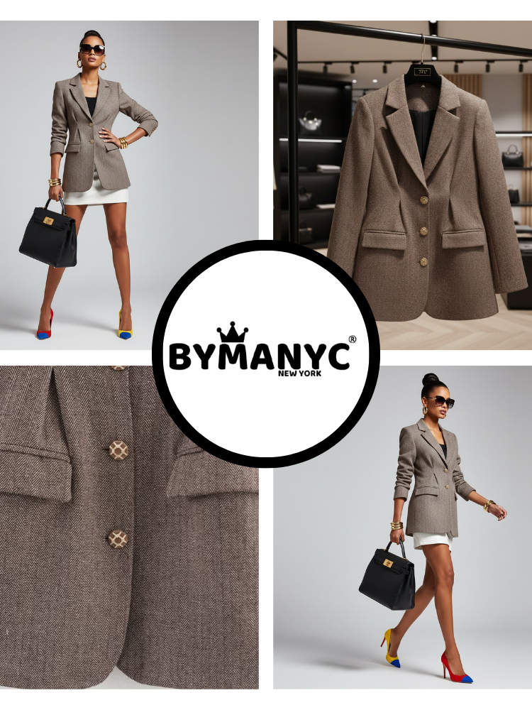 Plastischer Fischgrät-Blazer • UPPER EAST Neue Kollektion BYMANYC ® New York