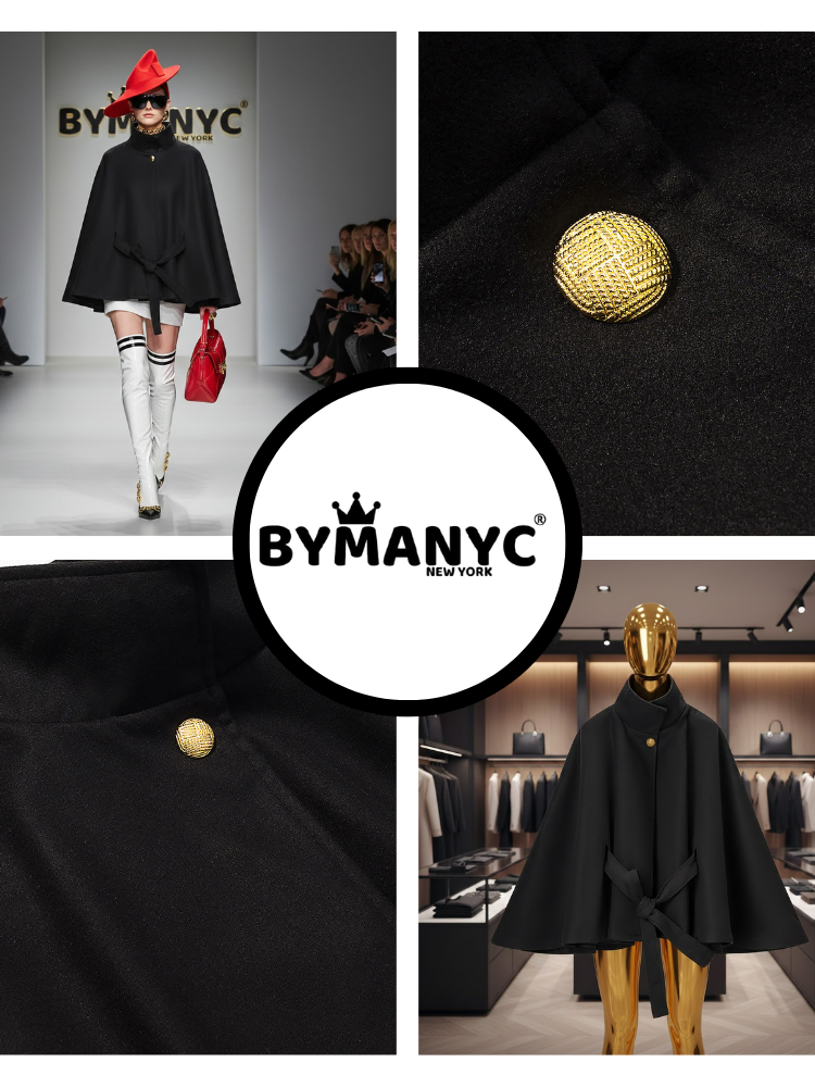 Onyx Gürtelcape • FIFTH AVE Neue Kollektion BYMANYC ® New York